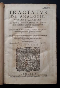 Tractatus De Analogis - Raudensis - 1587 - Foto 1 di 12