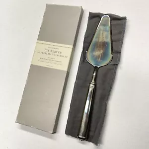 Williams Sonoma Pie Server Silver Plated Serveware 6 Microns Made In Italy - Picture 1 of 21