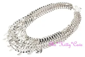 Chic Multi Strand Tiered Chain Draping Leaf Leaves Charms Bib Waterfall Necklace - Picture 1 of 5