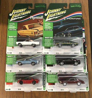 JOHNNY LIGHTNING MUSCLE CARS ( SET OF 6 ) JMLC030 R2 VERSION A FREE SHIP - Image 1 of 4