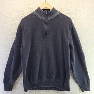 Structure Sweater Mens Extra Large Blue 1/4 Zip Pullover Long Sleeve Cotton - Picture 1 of 11