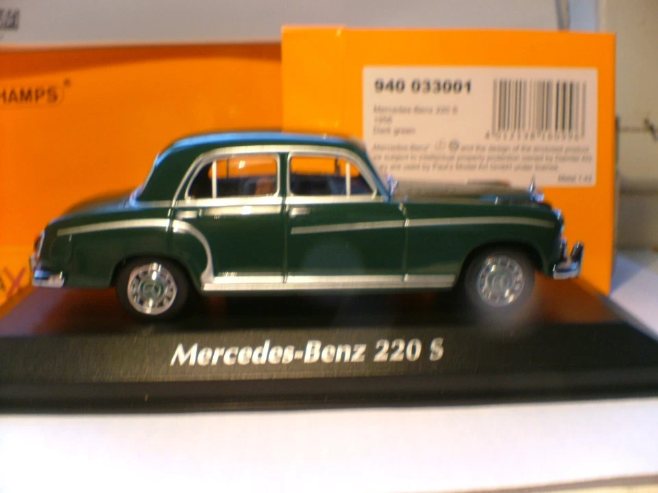 EXTREMELY RARE MAXICHAMPS 1/43 1956 MERCEDES-BENZ 220S OUTSTANDING DETAIL NLA - Image 1 of 1