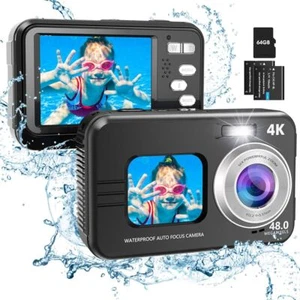 Unterwasserkamera Wasserdichte Digitalkamera HD 4K 48MP Unterwasser Kamera DE - Bild 1 von 16