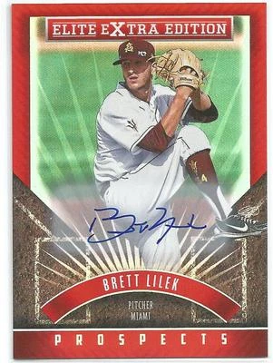 Brett Lilek Miami Marlins 2015 Elite Extra Edition Prospects Autograph  - Image 1 of 2
