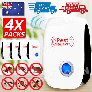 4x Pest Repeller Reject Ultrasonic Electronic Rat Mouse Mosquito Insect Control - Picture 1 of 9