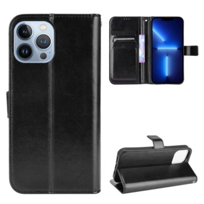 Leather Wallet Shockproof Cover Stand Flip Case For iPhone 15 14 13 Pro 12 11 8 - Image 1 of 4