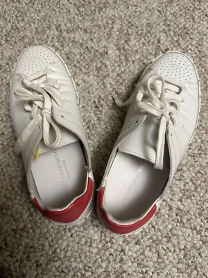 Zapatillas Rebecca Minkoff Mitchell blancas de cuero topo con tachuelas con cordones talla 7,5 Foto 1 de 4