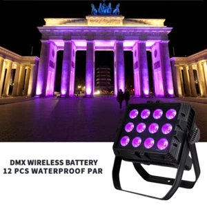 IP65 Waterproof 12x18w RGBWA UV 6in1 Wifi Wireless Battery Wall City Color Light - Picture 1 of 7