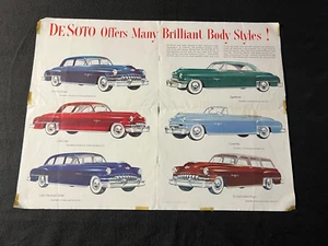 1952 Desoto Dealership Fold Out Poster Sales Brochure Original Station Wagon '53 - Picture 1 of 10