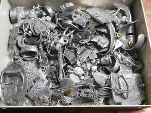 9 Lbs Pounds Pewter Jewelry Figure Statue Mixed Lot Craft Repair Wear Signed + - Picture 1 of 15