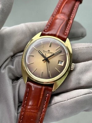 Vintage Bucherer Brown Gradient Dial Gold-Plated Automatic 34mm Ref. 5891 - Image 1 of 4