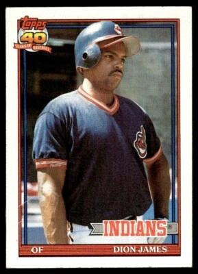 1991 Topps #117 Dion James Cleveland Indians - Image 1 of 2