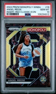 2024 PRIZM MONOPOLY WNBA INSERT RED CLASSIC ICON #16 ANGEL REESE PSA 10 RC - Picture 1 of 2