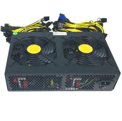 3600W ATX PSU Power Supply 180-240V 12 Card Mining Rig For   Power Mining - Image 1 of 4