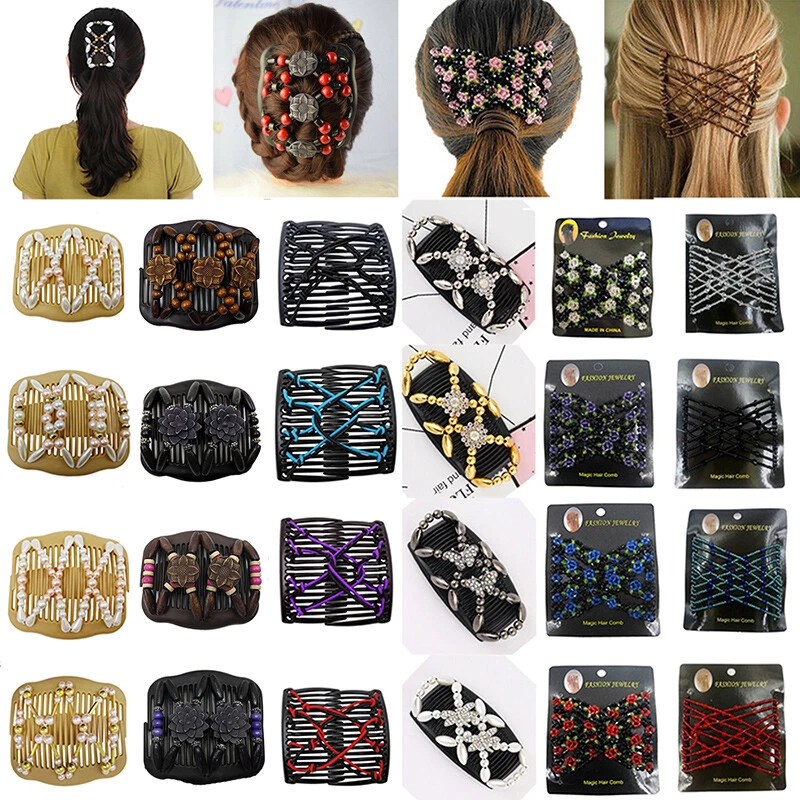 MARKENLOS Trend African Hairclip Haarklammer Butterfly Holzdesign Haarkamm Blüten Design