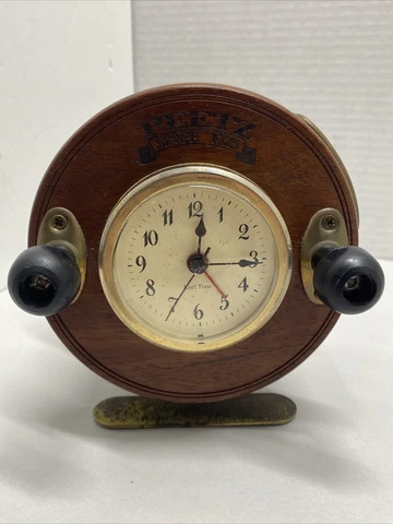 Peetz Reel Time Wooden Analog Alarm Clock TESTED Cover