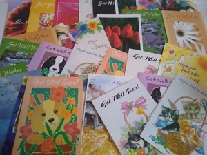 Get Well Cards W/Envelopes 10 - (4 x 6 ) Assorted - Picture 1 of 7