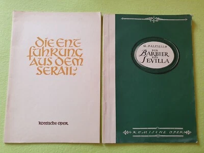 Komische Oper Berlin 1960 - Programmhefte - Die Entführung ... + Der Barbier ... - Bild 1 von 4