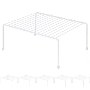 6 Pack Large Kitchen Cabinet Organizer Shelf, Wire Freezer Storage Shelves Rack - Picture 1 of 5