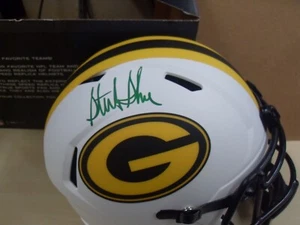 Packers STERLING SHARPE Signed Full Size Replica LUNAR Speed Helmet AUTO BAS - Picture 1 of 3