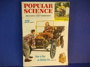 Popular Science Magazine,August 1952,How To Buy An Antique Car Portable Pwr Pkg - Imagen 1 de 1
