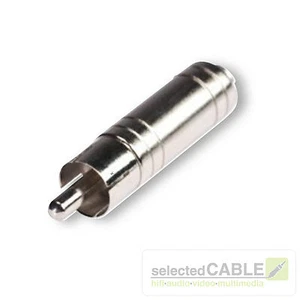 HICON Adapter Cinch male <> 3,5mm Mini Klinke Buchse 2-pol RCA | HI-CIJM3-MF - Bild 1 von 1