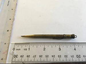 Antique 1920s Chatelaine Brass Chevron Twist Active Pal Mechanical Pencil  - Picture 1 of 10