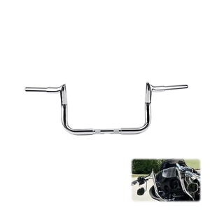 10" Street Glide Ape Hanger Meathook Handlebar for Electra Glide 96-23 Chrome - Picture 1 of 11
