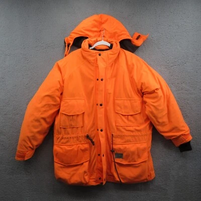 Walls Water Pruf Vintage Parka Coat Jacket Mens Extra Large Orange Bright Hooded - Image 1 of 4