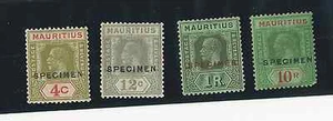 MAURITIUS 1922 SCOTT #'s 182, 188, 195 y 199 MLH A MNH ESPECÍMENES ENVÍO GRATUITO - Imagen 1 de 2