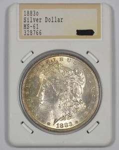 1883-O Plata Morgan Dollar Hanes Tulving Soporte Clásico Sin Circular - Imagen 1 de 2