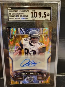 2024 Topps Resurgence Resurgence Signatures Isaac Bruce #RS-I8 Gold Surge Refr - Imagen 1 de 2