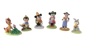 Disney Collection Porcelain 6 Figurines Mickey Vintage 1987 1988 Danbury Mint - Picture 1 of 9