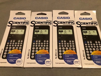 4 x Casio fx-85 GT CW Black Scientific Calculators - Factory Sealed - Freepost - Image 1 of 4