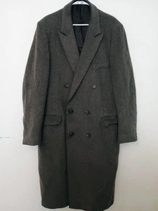 Black Diamond by Kosin’s Vintage Cashmere Long Coat Men’s Size XL Gray Classic - Picture 1 of 10