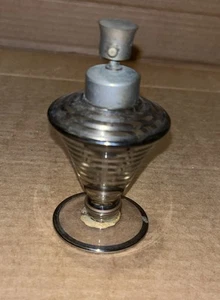 Clear Silver Glass 4.5” Perfume Spray Bottle I.W. Rice Irice Vtg  Vanity Decor - Picture 1 of 7