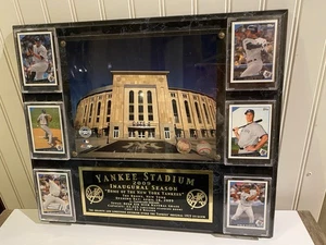 2009 Yankee Stadium Inaugural Season Plaque & 6 Cards - Picture 1 of 11