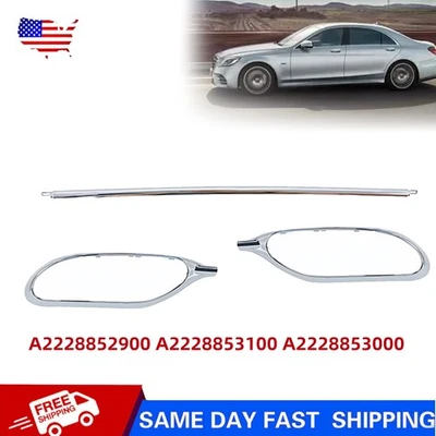 Juego de 3 tiras de moldura trasera para Mercedes Benz W222 S450 S500 S560 2018 2019 2020 Foto 1 de 4