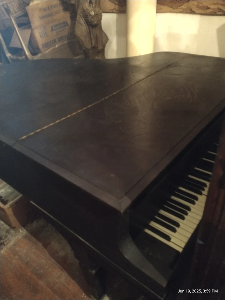 AB CHASE vintage BABY GRAND PIANO WITH BENCH in Tiger Mahogany - Image 1 of 4