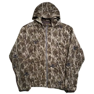 Gamehide Trekker Fleece Hunting Jacket Large Zip Up Mossy Oak Camo Back Pocket - Picture 1 of 10