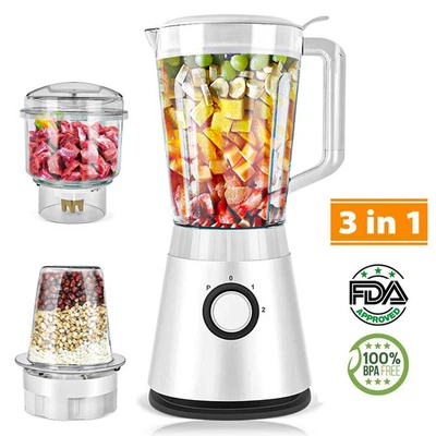 EUMATY Standmixer 3 in 1 Smoothie mixer Blender Edelstahl Klingen 1500ML Milchshaker