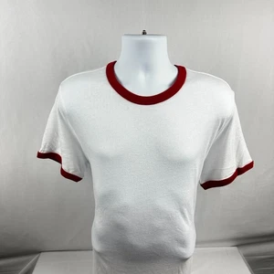 Men's Alternative Apparel Keeper Ringer Tee - Classic Premium Retro (White/Red) - Picture 1 of 4