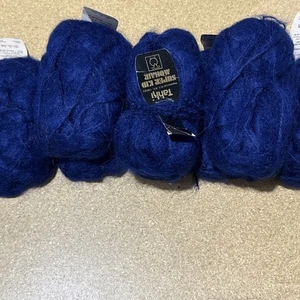 Tahki Super Kid Mohair Yarn Lot 8 Skeins – 80% Mohair 20% Acrylic – Blue France - Picture 1 of 4