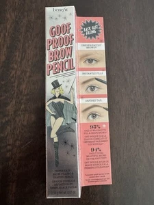 Benefit Goof Proof Brow Pencil Brow Shaping Pencil 4 WARM MED BROWN Neu Verpackt - Bild 1 von 3