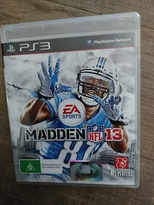 Madden NFL 13 PS3 PlayStation Game + Manual - Good Condition!! - Picture 1 of 3