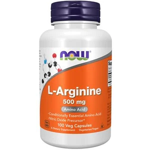 NOW Foods L-Arginine 500 mg 100 Capsules, Amino Acid, Cardiovascular Health - Picture 1 of 6