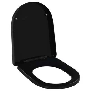 Soft-close Toilet Seat with Quick-release Design Black vidaXL - Picture 1 of 9