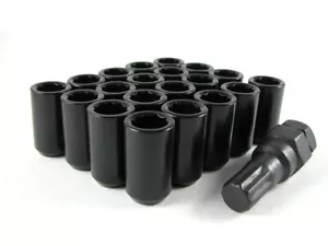 20 Pc Set Tuner Lug Nuts 12x1.5 Black Lincoln Mercury Pontiac - Picture 1 of 4