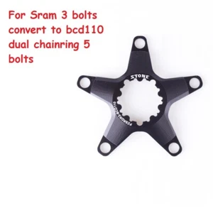Spider for Sram FORCE RIVAL 3 Bolts Chainring adapter to BCD110 5bolt Dual Ring - Picture 1 of 5