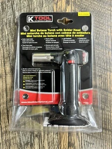 K Tool KTI70054 Mini Butane Gas Torch with Solder Head Anti Flare Jet Flame - Picture 1 of 3